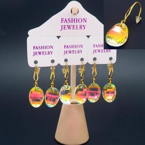 Stainless Steel Stone&Crystal Earring - KE105259-KYL