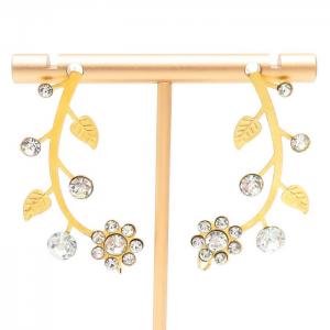 Stainless Steel Stone&Crystal Earring - KE105280-KYL