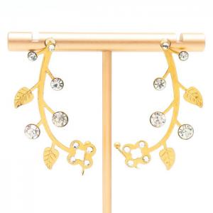 Stainless Steel Stone&Crystal Earring - KE105286-KYL