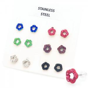 Stainless Steel Stone&Crystal Earring - KE105289-KYL