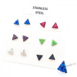 Stainless Steel Stone&Crystal Earring - KE105290-KYL