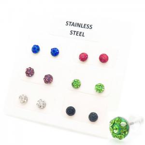 Stainless Steel Stone&Crystal Earring - KE105296-KYL