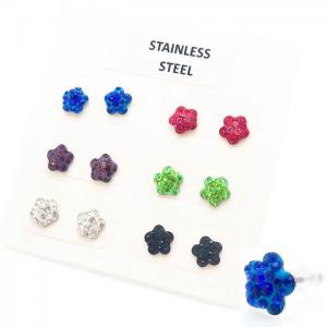 Stainless Steel Stone&Crystal Earring - KE105297-KYL