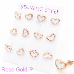 SS Rose Gold-Plating Earring - KE105470-HR