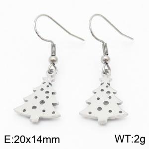 Women Silver Color Cartoon Christmas Tree Pendants - KE105831-Z