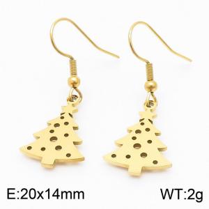 Women Gold-Plated Cartoon Christmas Tree Pendants - KE105832-Z