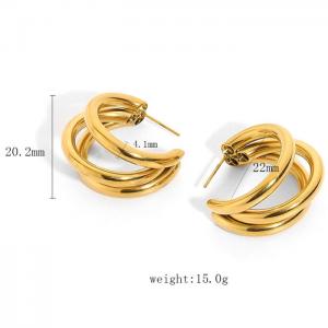 SS Gold-Plating Earring - KE105842-WGJD