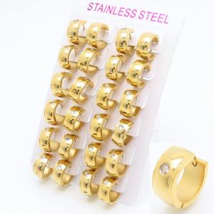 Stainless Steel Stone&Crystal Earring - KE106016-XY