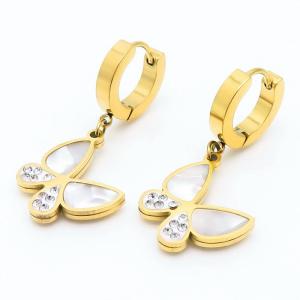 Stainless Steel Stone&Crystal Earring - KE106185-HM