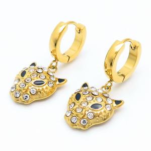 Stainless Steel Stone&Crystal Earring - KE106194-HM