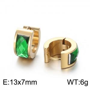 Titanium steel earrings with drill stainless steel personalized earrings - KE108282-TGD