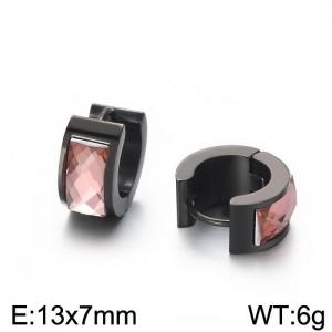 Titanium steel earrings with drill stainless steel personalized earrings - KE108293-TGD
