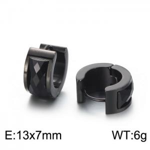 Titanium steel earrings with drill stainless steel personalized earrings - KE108297-TGD