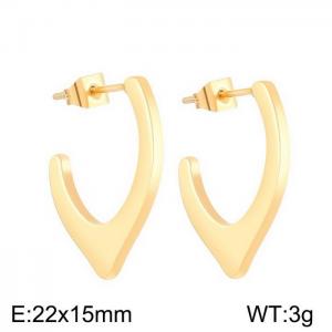 steel hoop Earring - KE108887-K