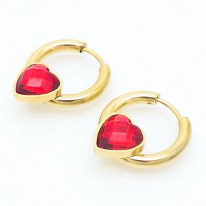 Stainless Steel Stone&Crystal Earring - KE109097-HM