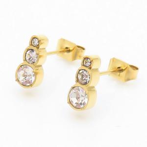 Stainless Steel Stone&Crystal Earring - KE109249-YX