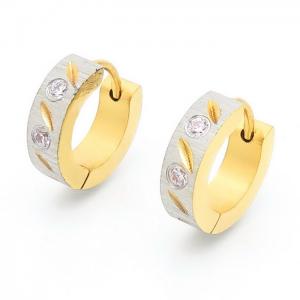 Stainless Steel 304 With Zircon Drop Earring Men Women Silver Gold Color - KE110223-XY