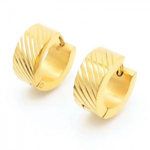 Thickening Drop Earring Women Men Stainless Steel 304 Gold Color - KE110228-XY