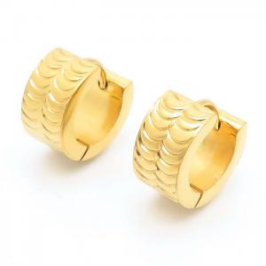 Thickening Drop Earring Women Men Stainless Steel 304 Gold Color - KE110230-XY