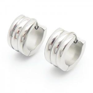 Three Layer Thickening Drop Earring Women Men Stainless Steel 304 Shiny Silver Color - KE110231-XY