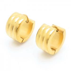 Three Layer Thickening Drop Earring Women Men Stainless Steel 304 Shiny Gold Color - KE110232-XY