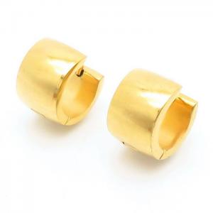 Thickening Drop Earring Women Men Stainless Steel 304 Shiny Gold Color - KE110234-XY