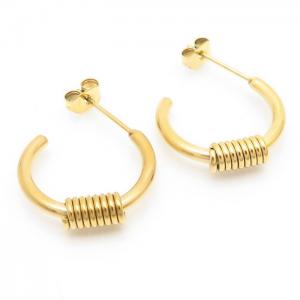 Simple Stud Earring Women Stainless Steel 304 Gold Color - KE110236-YX