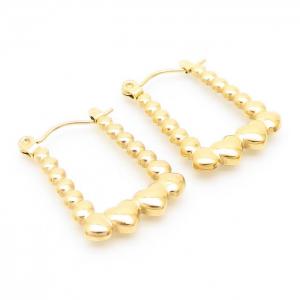 U Love Charm Earring Women Stainless Steel 304 Gold Color - KE110273-LM