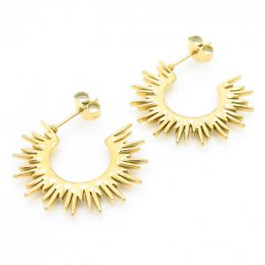 Letter C Stud Earring Women Stainless Steel 304 Gold Color - KE110297-LM