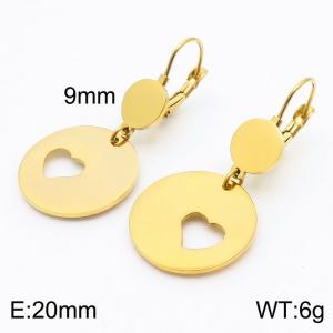 Stainless Steel Earrings Geometric Round Circle Simple Pendants Wholesale Drop Earrings For Women Jewelry - KE111210-ZC