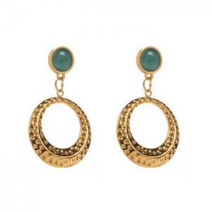 Stainless Steel Stone&Crystal Earring - KE111505-WGHH