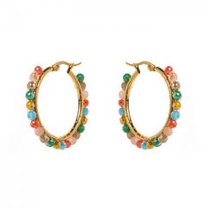 Stainless Steel Stone&Crystal Earring - KE111511-WGHH