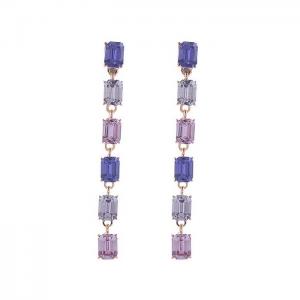 Stainless Steel Stone&Crystal Earring - KE111519-WGHH