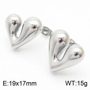 French Elegant Premium Design Peach Heart Earrings - KE112187-WGJD