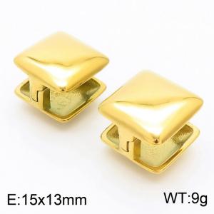 Trendy and personalized stainless steel square ear clip - KE112203-WGJD