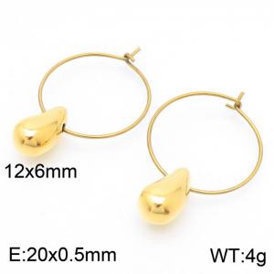 Stainless steel water drop earrings - KE112318-Z