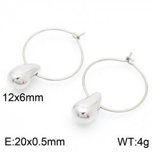 Stainless steel water drop earrings - KE112319-Z