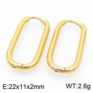 Long U-shaped 22 * 2mm gold stainless steel ear buckle - KE112796-YN