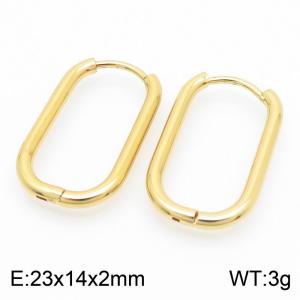 Long U-shaped 23 * 2mm gold stainless steel ear buckle - KE112797-YN