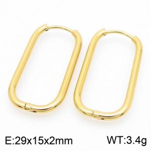 Long U-shaped 29 * 2mm gold stainless steel ear buckle - KE112798-YN
