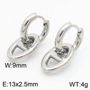 Minimalist style stainless steel earrings for men and women - KE113575-ZZ