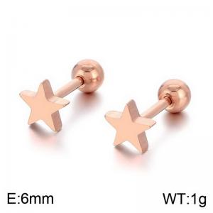SS Rose Gold-Plating Earring - KE113684-TLS