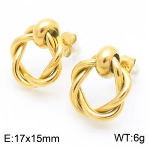 SS Gold-Plating Earring - KE113797-KFC