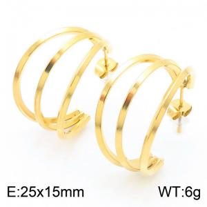 SS Gold-Plating Earring - KE113799-KFC