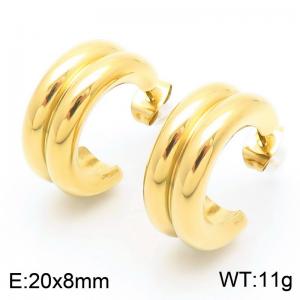 SS Gold-Plating Earring - KE113884-KFC
