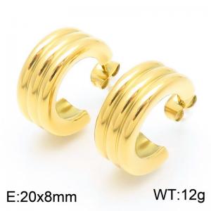 SS Gold-Plating Earring - KE113890-KFC