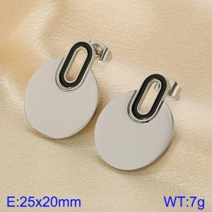 Stainless steel adhesive women's earrings - KE114285-K