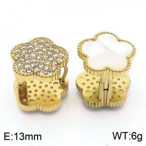 Stainless Steel Stone&Crystal Earring - KE115208-HM