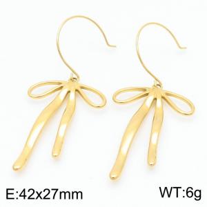 Women Gold-Plated Stainless Steel Hair Band Earrings - KE115311-KFC