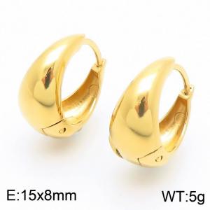 Women Gold-Plated Stainless Steel Hook Earrings - KE115333-KFC